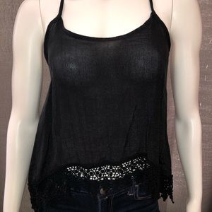 Black Tank Crochet Tank